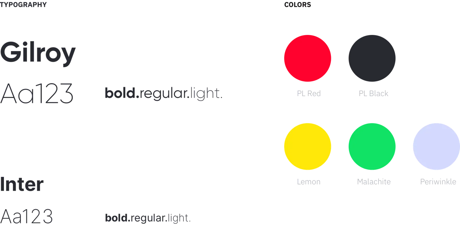 Postlight colors and typography system