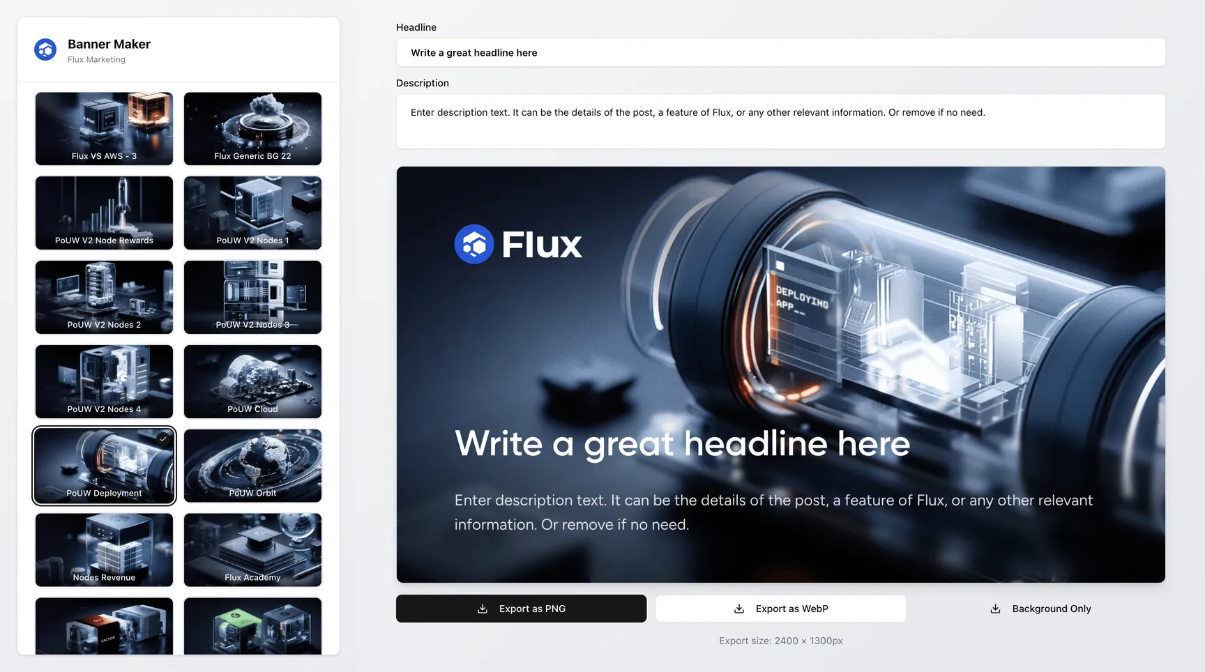 Original Flux Blender Render