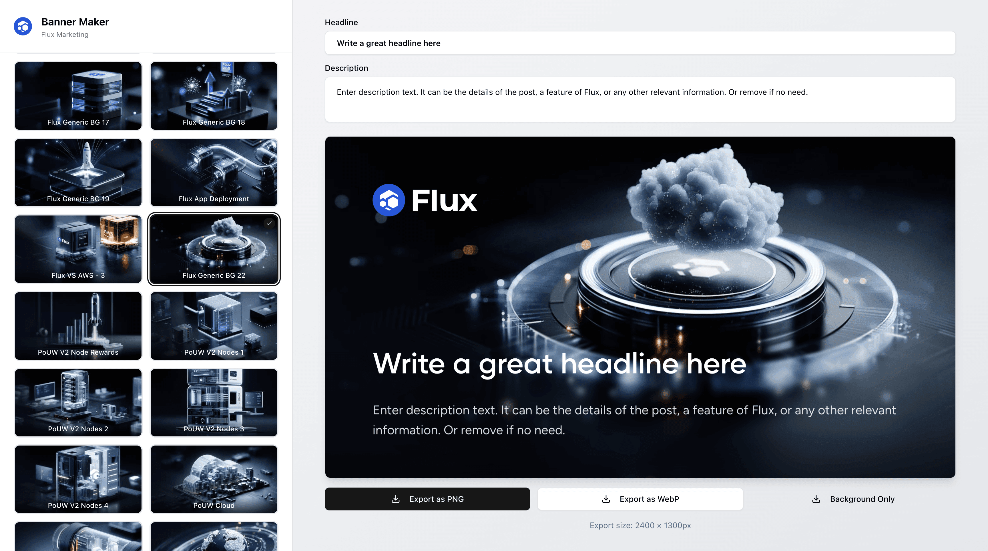 Original Flux Blender Render