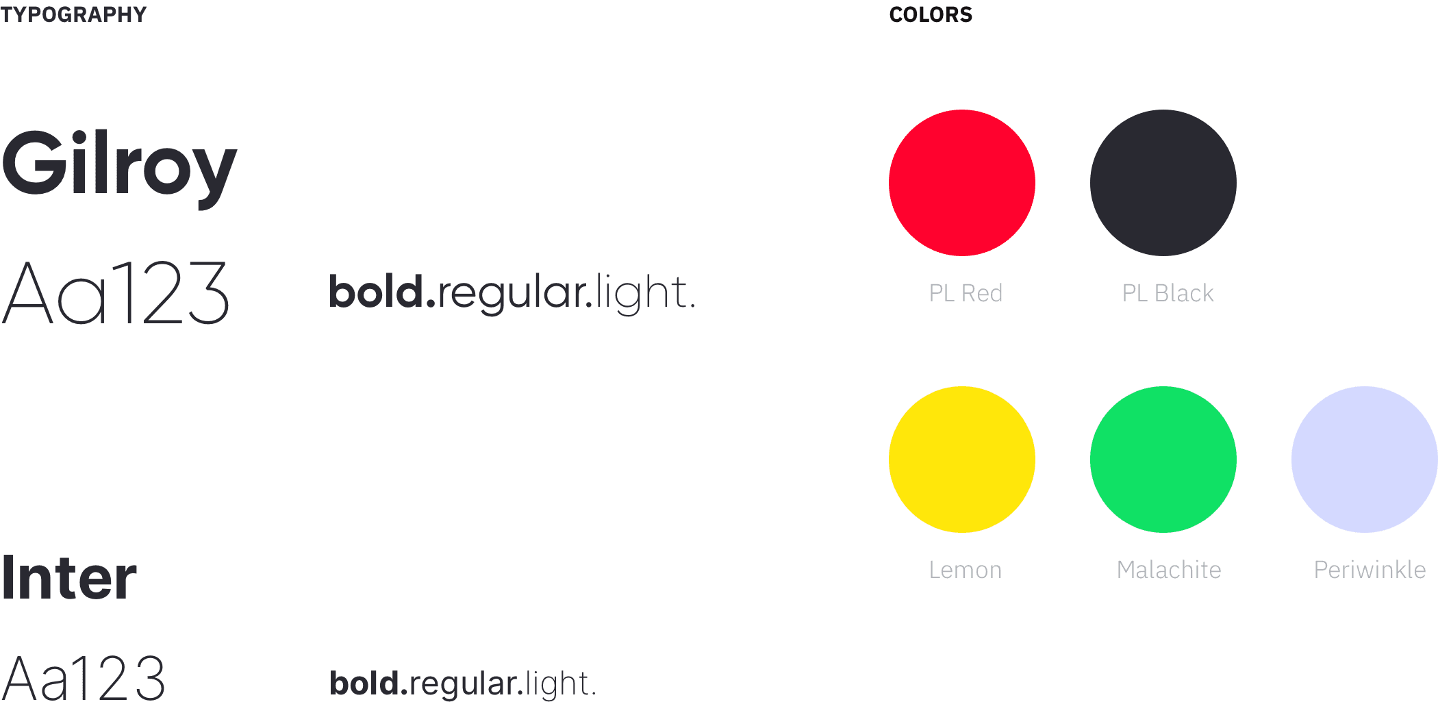 Postlight colors and typography system